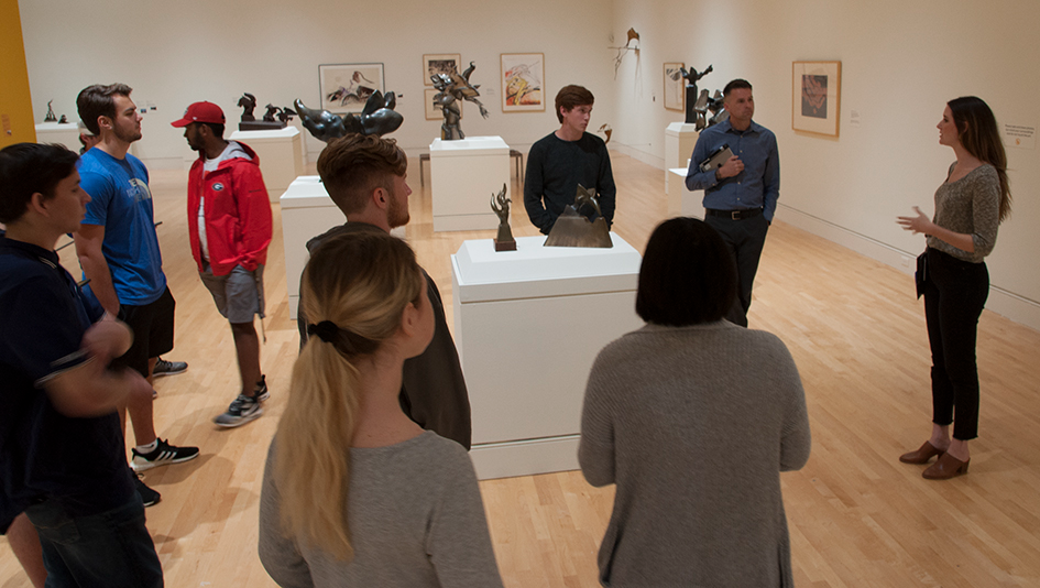 Students at the Georgia Museum of Art.